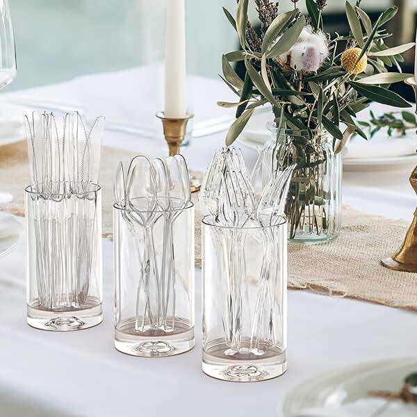 Dealusy 360 Count Extra Heavy Duty Clear Plastic Forks Disposable, BPA-Free, Heat Resistant, Solid and Durable Disposable Forks Bulk, Premium Plastic Forks heavy duty for Party Supply - Image 7