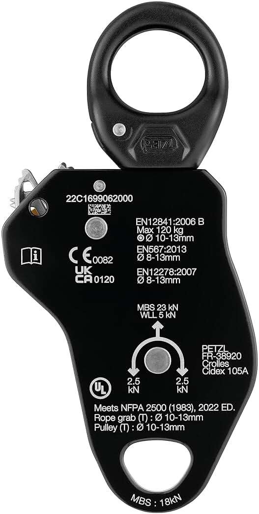 Petzl, PRO Traxion, Progress Capture Pulley with Swivel, Yellow - Image 2