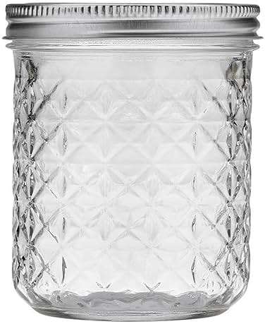 LAIBY Ball Quilted Crystal Jelly Jars (Case of 12), 8 oz glass jars with lids, Canning Lids Wide Mouth, Storage Glass Jar With Airtight Lids And Bands For Preserving, Jam, Honey and Jelly - Image 3