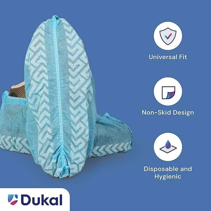 Dukal Non-Skid Shoe Covers, Bag of 100 (50 Pairs) - Image 2