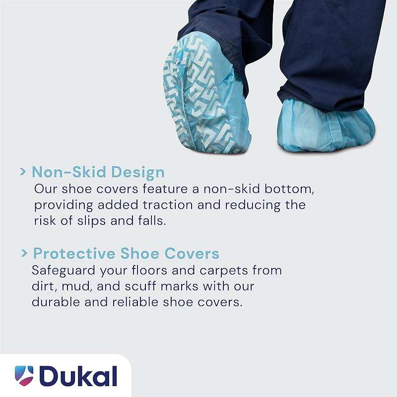 Dukal Non-Skid Shoe Covers, Bag of 100 (50 Pairs) - Image 3