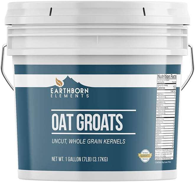 Earthborn Elements Quick Oats and Oat Groats Bundle, 1 Gallon Bucket Each, Fiber, Breakfasts - Image 6