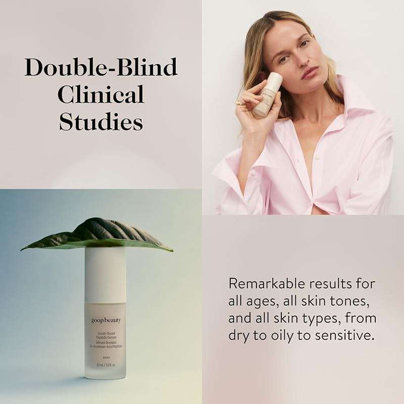 goop Beauty Peptide Serum | Reduces Fine Lines & Wrinkles | Peptides, Ceramides, & Niacinamide | Anti Aging Serum to Improve Firmness & Elasticity | Paraben Free | 1 fl oz - Image 5