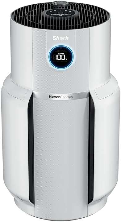 Shark Air Purifier for Home with NeverChange(5-Year) HEPA Air Filter, 1400 sq. ft. for Powerful Multi-Room Purification, Filters Smoke, Captures 99.98% of Particles & Dust, HP302, White - Image 1