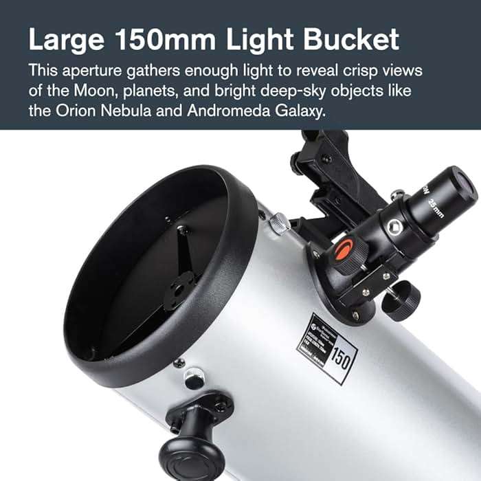 Celestron StarSense Explorer 150AZ App-Enabled Telescope – 150mm Tabletop Dobsonian with Smartphone Dock & StarSense App – iPhone & Android Compatible – Easy-to-Use for Beginners - Image 5