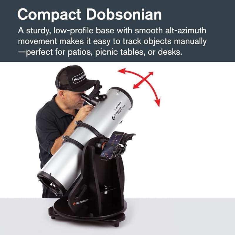Celestron StarSense Explorer 150AZ App-Enabled Telescope – 150mm Tabletop Dobsonian with Smartphone Dock & StarSense App – iPhone & Android Compatible – Easy-to-Use for Beginners - Image 6