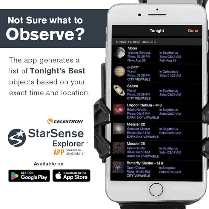 Celestron StarSense Explorer 150AZ App-Enabled Telescope – 150mm Tabletop Dobsonian with Smartphone Dock & StarSense App – iPhone & Android Compatible – Easy-to-Use for Beginners - Image 10