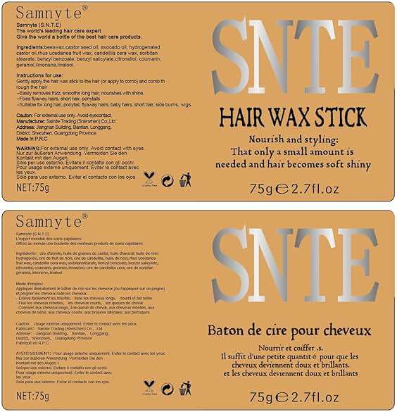 Slick Back Hair Brush & Hair Wax Stick Set - Frizz Control & Flyaway Smoothing - Sleek Ponytails, Buns, Edges - Styling Cream/Gel/Balm/Pomade Stick for Women - Styling Accessories for Girls & Kids - Image 9