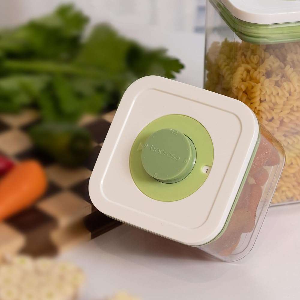 linoroso Pop Airtight Food Storage Containers with Time Recording Lids, BPA-Free Stackable Plastic Storage Containers Set of 4, Dry Cereal Container Set for Pantry Countertop Fridge Organization - Image 8