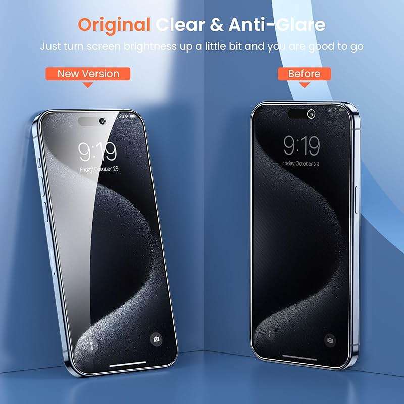 Fotbor [3+3 Pack for iPhone 15 Pro Privacy Screen Protector & Camera Lens Protector, Privacy Screen iPhone 15 Pro, Anti Spy Private Tempered Glass Easy Installation Kit 6.1 Inch Accessories - Image 3