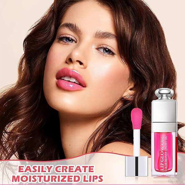 GECOMO Hydrating Lip Glow Oil, Moisturizing Lip Glow Oil, Nourishing Glossy Transparent Lip Oil, Plumping Lip Oil, Lip Balm, Non-sticky Tinted Toot Lip Balm for Lip Care (CHERRY) 0.2 OZ - Image 2