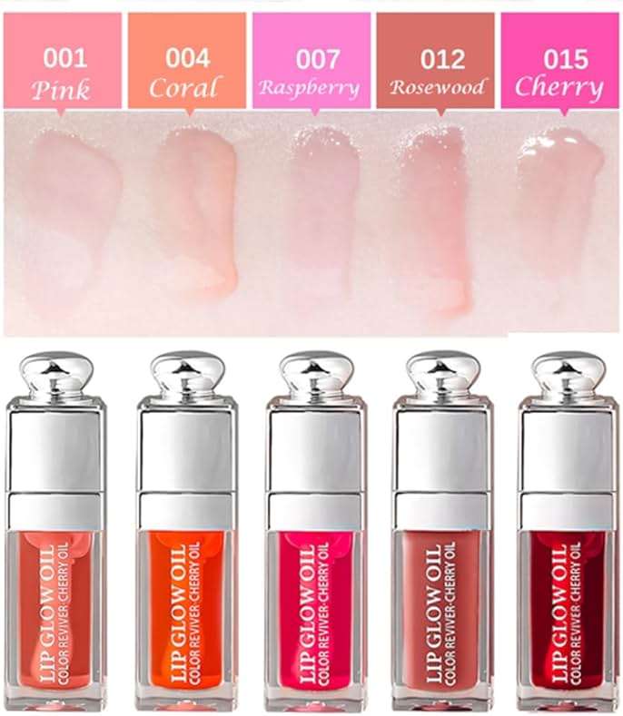 GECOMO Hydrating Lip Glow Oil, Moisturizing Lip Glow Oil, Nourishing Glossy Transparent Lip Oil, Plumping Lip Oil, Lip Balm, Non-sticky Tinted Toot Lip Balm for Lip Care (CHERRY) 0.2 OZ - Image 8