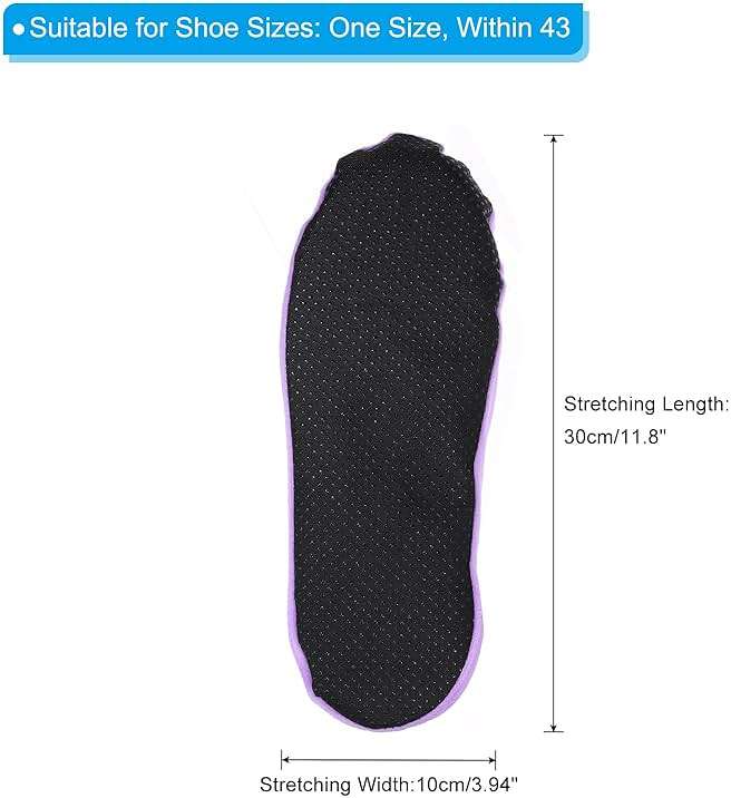 PATIKIL Shoe Covers, 3 Pairs Reusable Non Slip Shoe Protector Covers Washable Soft Shoe Cover for Household Office, Purple - Image 3