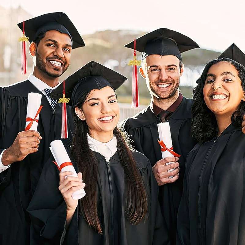 2Pcs Red White 2026 Tassel Grad with 2026 Tassel Charms for Graduation Cap Decorations Gifts, 2 pcs White and Red Tassels for Graduation Hat Accessories, High School Class of 2026 Tassels Grad Charm - Image 7