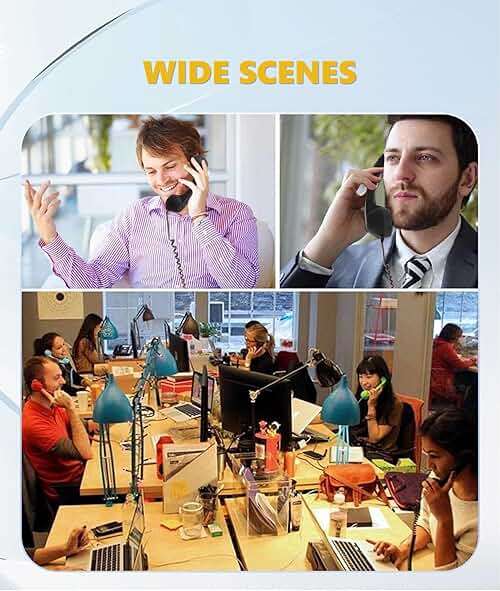 Jiawu Vintage Retro Telephone Handset, Cell Phone Receiver MIC Microphone Speaker for Cellphone, Smartphone and Computers, Old Telephone Headse with 3.5 mm Socket (Black) - Image 6