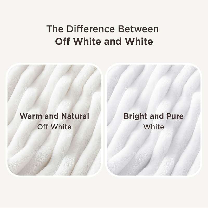 Bedsure GentleSoft White Throw Blanket for Couch - Cozy Soft Fleece Summer Throw Blankets for Bed, Cute Small Gift for Women Girls, House Bedroom Decor Aesthetic, Off White, 50x70 Inches - Image 7