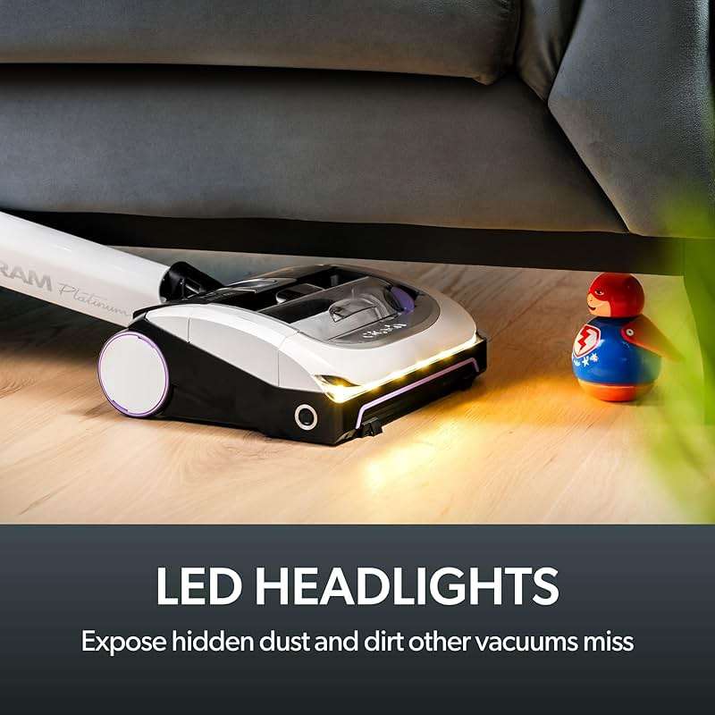 Gtech AirRAM Platinum Cordless Vacuum Cleaner - Includes Anti-Hair Wrap Brush Bar - Perfect for Carpet and Hardwood Floors - Rechargeable 22v Li-ion Battery - Lightweight (7 lbs.) - Image 7