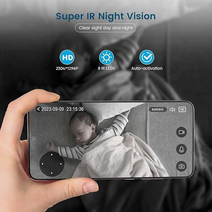 litokam 360 Cameras for Home Security 2K, 2 Pack Indoor Security Camera for Baby/Pet/Nanny with Night Vision, 2.4 GHz Smart WiFi Cam with Motion Detection & Two Way Audio - Image 3
