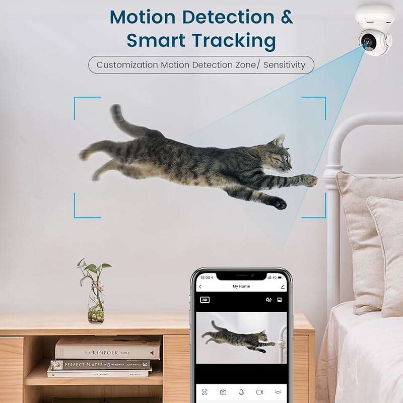 litokam 360 Cameras for Home Security 2K, 2 Pack Indoor Security Camera for Baby/Pet/Nanny with Night Vision, 2.4 GHz Smart WiFi Cam with Motion Detection & Two Way Audio - Image 5