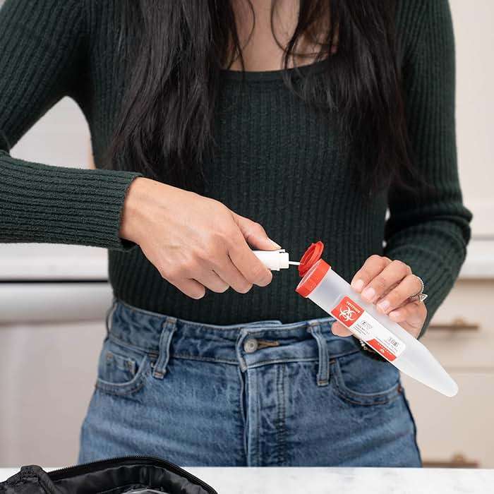 Sharps-Shuttle - Single Use Travel Sharps Container for Needles Syringes - Portable Small Sharp Containers with Locking Lid, Puncture Resistant Transportable Needle Disposal Containers 6 Pack - Image 3