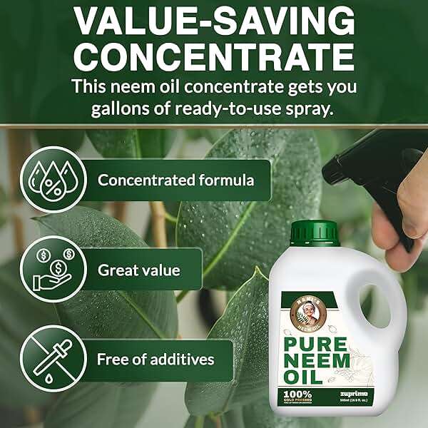Nani's Pure Neem Oil for Plants Concentrate - Dilute for Use as Organic Neem Oil Spray for Plants, Outdoor & Indoor Use - 100% Cold Pressed - Horticultural Enhanced Plant Health & Shine Need (17 oz) - Image 3