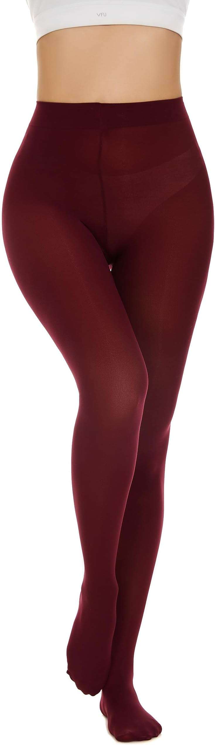 Hiltzo 80D Women's Tights Semi Opaque Ultra Soft Solid Color Stretchable High Waist Footed Pantyhose with 20+ Colors - Image 5
