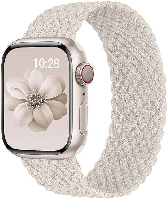 Braided Solo Loop for Apple Watch Band 40mm 42mm 41mm 38mm 44mm 46mm 45mm Ultra/3 2 49mm Men/Women,Stretchy Nylon Sport wristband Strap for iWatch Bands Series 11/10/9/8/7/6 5/4/3/SE 40 44 42 45 46 mm - Image 1