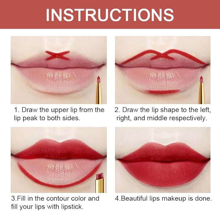 evpct 3Pcs Chestnut Nude Brown Matte Lip Liner and Lipstick Combo Set Kit for Women Antique Rose Magic Lipstick 24 Hours Original Lip Liner Makeup Stain Long Lasting Waterproof Smudge Proof labial - Image 6