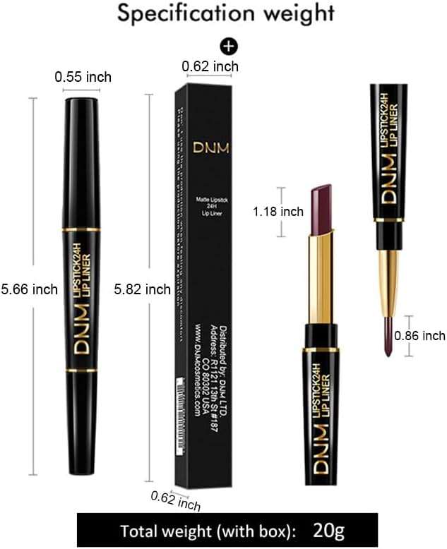 evpct 3Pcs Chestnut Nude Brown Matte Lip Liner and Lipstick Combo Set Kit for Women Antique Rose Magic Lipstick 24 Hours Original Lip Liner Makeup Stain Long Lasting Waterproof Smudge Proof labial - Image 7