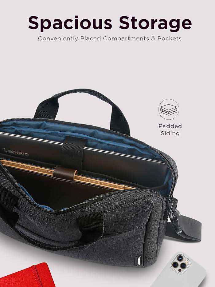Lenovo Laptop Carrying Case T210, 15.6-Inch Laptop and Tablet, Sleek Design, Durable and Water-Repellent Fabric - Image 5
