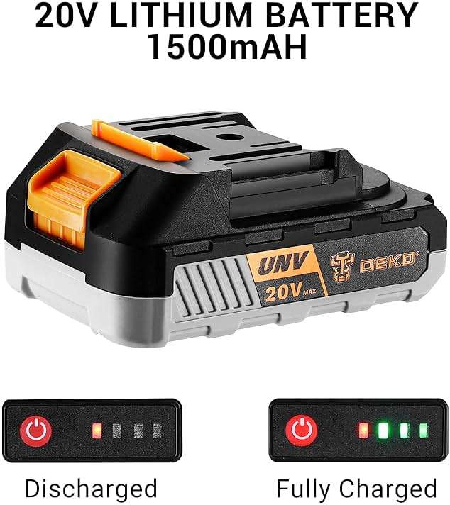 Power Drill Cordless: DEKOPRO Cordless Drill 20V Electric Power Drills Set Tool Drills Cord-less Set with Battery and Charger - Image 6