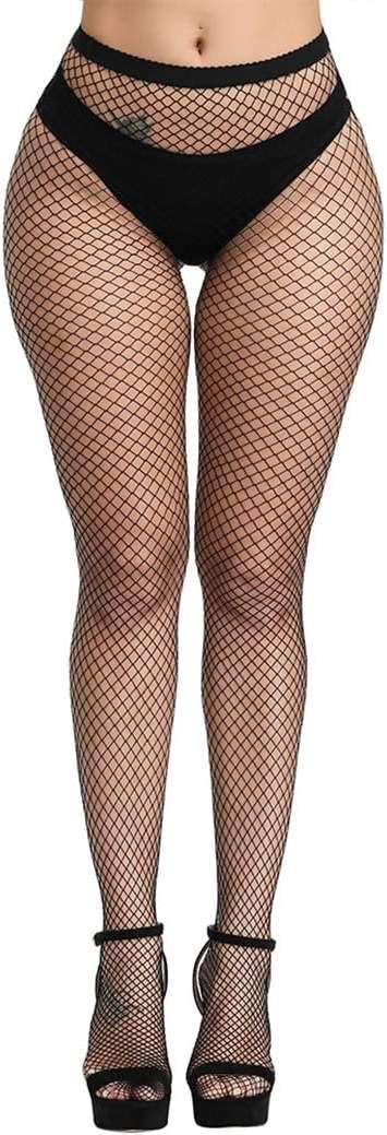 SAFSOU Fishnet Stockings for Women, Stretch Waistband Fishnets Tights, Halloween Costume Rave Party - Image 1