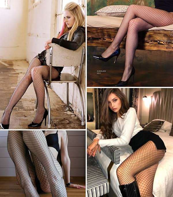 SAFSOU Fishnet Stockings for Women, Stretch Waistband Fishnets Tights, Halloween Costume Rave Party - Image 5