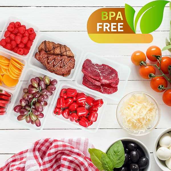PRAKI 24 Pack Meal Prep Containers, Food Storage Containers set with Lids | Plastic Food Prep Containers for Pantry Kitchen Organizers and Storage, BPA-Free, Leak-Proof, Microwave/Dishwasher Safe - Image 2