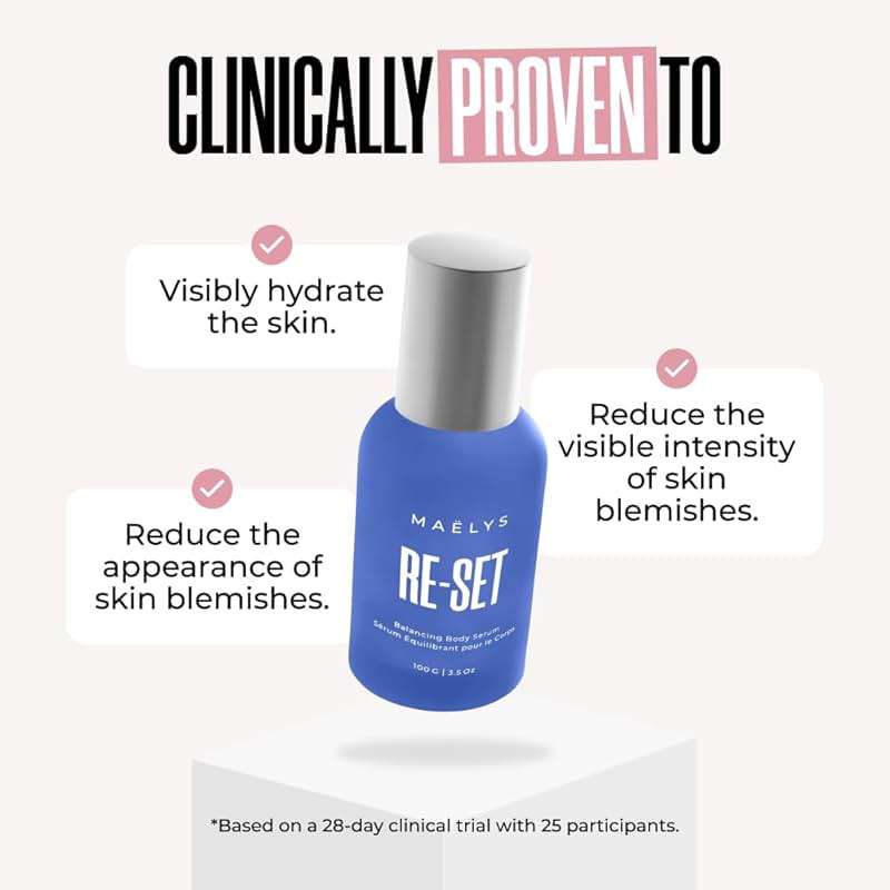 MAËLYS RE-SET Balancing Body Serum - Visibly Hydrating Body Serum to Reduce Appearance of Blemishes for Even-Looking Skin (3.5 Fl Oz) - Image 3
