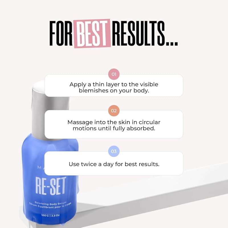 MAËLYS RE-SET Balancing Body Serum - Visibly Hydrating Body Serum to Reduce Appearance of Blemishes for Even-Looking Skin (3.5 Fl Oz) - Image 5