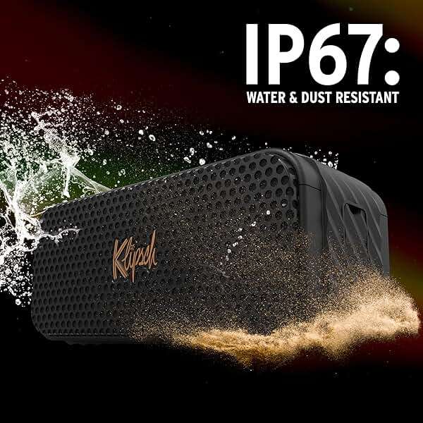 Klipsch Nashville Portable Bluetooth Speaker with a 2.25" full range drivers for 360 degree audio, IP67 dust and waterproof rating, 24 hours of playtime for a premium live concert experience - Image 3