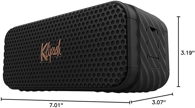 Klipsch Nashville Portable Bluetooth Speaker with a 2.25" full range drivers for 360 degree audio, IP67 dust and waterproof rating, 24 hours of playtime for a premium live concert experience - Image 8