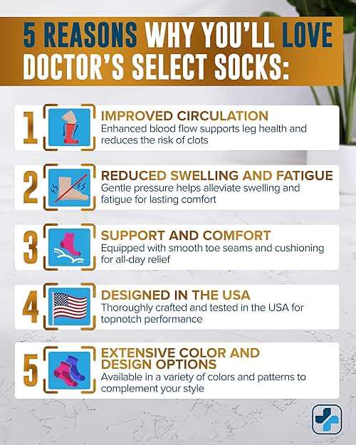 Doctor's Select® Copper Plus Size Compression Socks Wide Calf - 2 Pairs | 20-30mmHg Extra Wide Calf Compression Socks Women Copper for Swelling, Varicose Veins | Black - Image 6