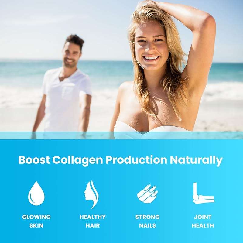 NutraChamps Collagen Boosting Gummies, Collagen Booster Gummy for Natural Collagen Production, Vegan Pectin Supplements Chews for Women & Men, 60 Peach Vitamins Gummies - Image 4