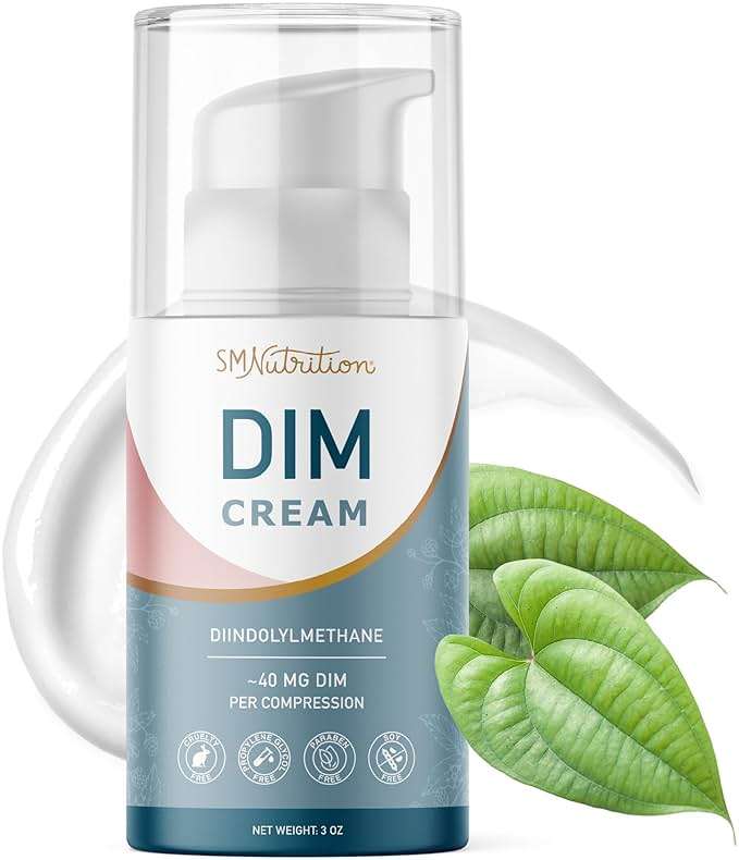 DIM Cream Supplement | Hormone Balancing Cream for Women | Diindolylmethane Supports Estrogen Balance & Relief for Menopause, Perimenopause, Hormonal Acne & Hot Flashes | ~40mg Per Serving | Soy-Free - Image 1