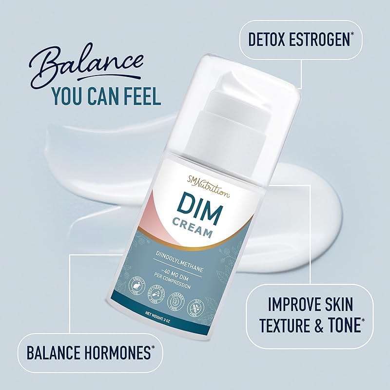 DIM Cream Supplement | Hormone Balancing Cream for Women | Diindolylmethane Supports Estrogen Balance & Relief for Menopause, Perimenopause, Hormonal Acne & Hot Flashes | ~40mg Per Serving | Soy-Free - Image 3