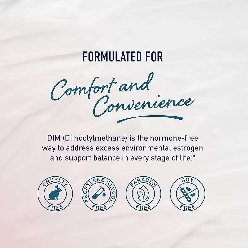 DIM Cream Supplement | Hormone Balancing Cream for Women | Diindolylmethane Supports Estrogen Balance & Relief for Menopause, Perimenopause, Hormonal Acne & Hot Flashes | ~40mg Per Serving | Soy-Free - Image 9