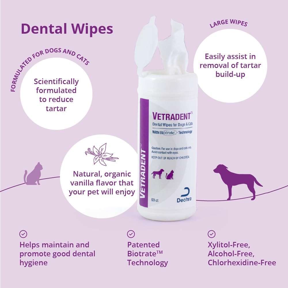 Vetradent Dental Wipes, 60 ct - Image 3