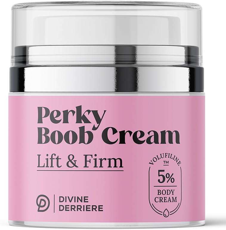 Divine Derriere Perky Body Cream - Lift & Firm Skin Tightening Cream for Body - Moisturizing Chest Firming Cream with Volufiline Helps Tighten Saggy Crepey Skin for a Perkier Look & Toned Décolleté - Image 1