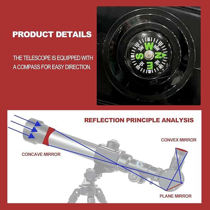 Astronomical Telescope, Professional 20X 30X 40X Astronomical Landscape Telescope with Tripod, Portable for Beginners - Image 3