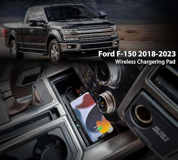 POKIAUTO Wireless Chargering Pad for Ford F150 18-23, Center Console Wireless Charger Mount Smartphones Charging Panel for Ford F-150 2018-2023 Accessories - Image 2