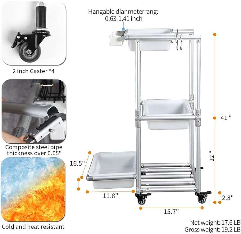 A Nice Little Cleaning Cart - Rolling Cleaning Cart for Efficient Organization of Cleaning Supplies - Image 2