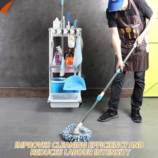 A Nice Little Cleaning Cart - Rolling Cleaning Cart for Efficient Organization of Cleaning Supplies - Image 4