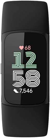 Fitbit Charge 6 Fitness Tracker with Google apps, Heart Rate on Exercise Equipment, 6-Months Premium Membership Included, GPS, Health Tools and More, Obsidian/Black, One Size (S & L Bands Included) - Image 3